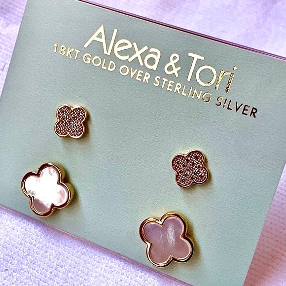 ❌SOLD❌ Alexa & Tori 18K Sterling Silver Earrings - Picture 6 of 12